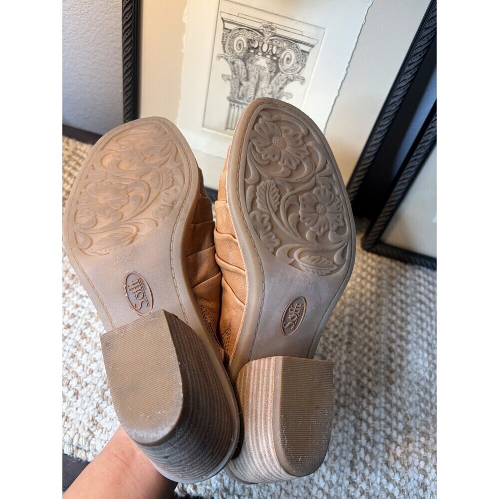 Eurosoft by Sofft Pienza Womens 9M Brown Mule Sandals Block Heel Comfort Slip On - Picture 9 of 11